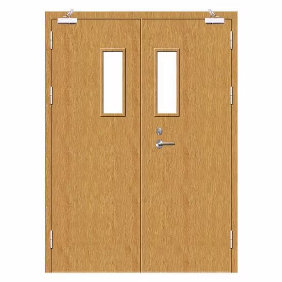 Акустическая деревянная противопожарная дверь, внутренняя противопожарная деревянная дверь для гостиницы, больницы